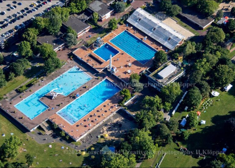 Luftbild Essen Grugabad