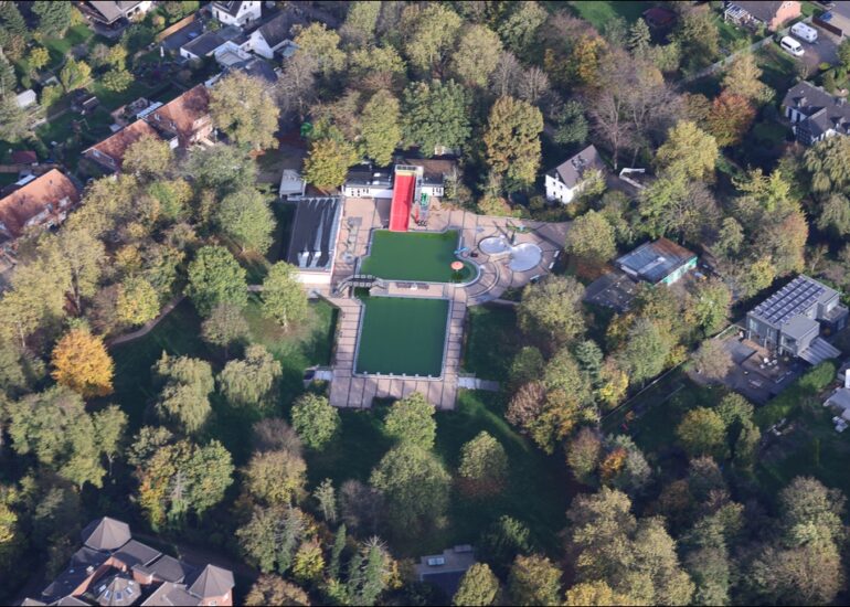 Luftbild Freibad Bedburg
