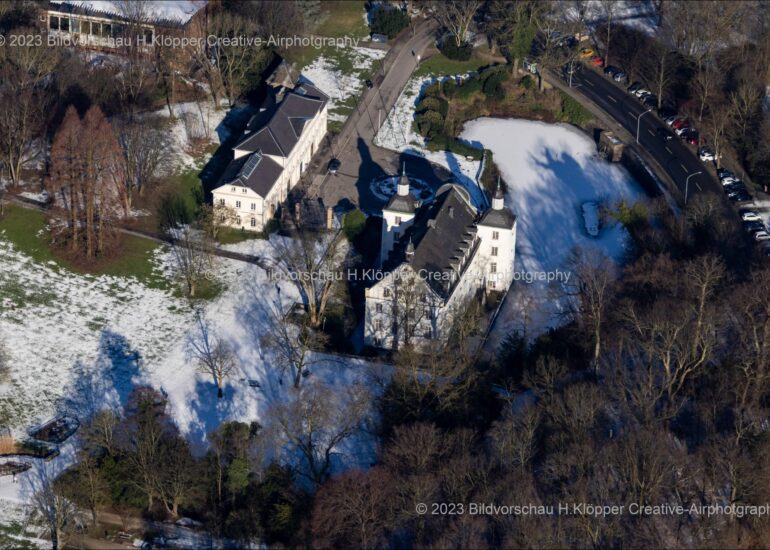 luftbilder essen schloss borbeck im ruhrgebiet von nordrhein westfalen
