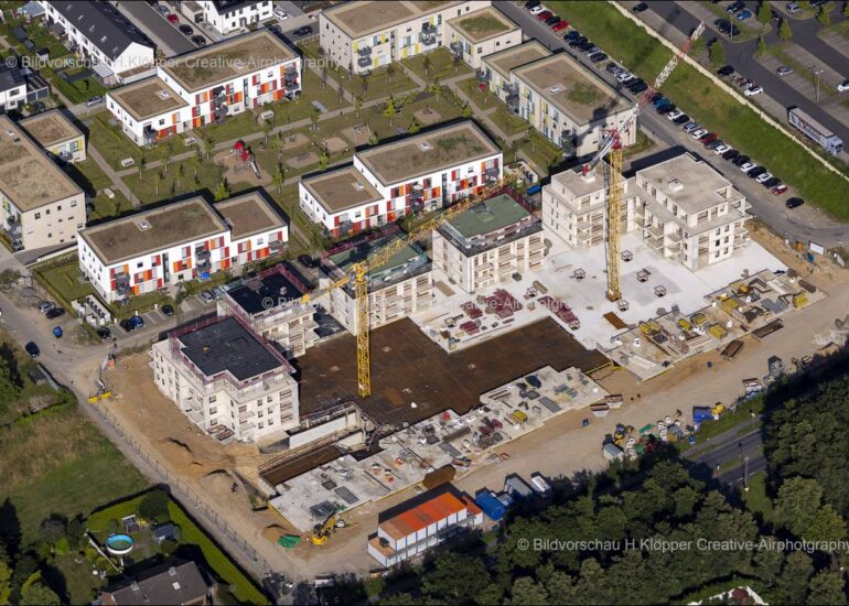 Luftbilder Wohnbebauug Sonnenfed Kaster