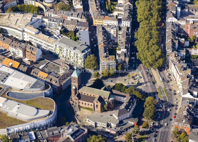 Luftbild Aachen Heinrich II Denkamal
