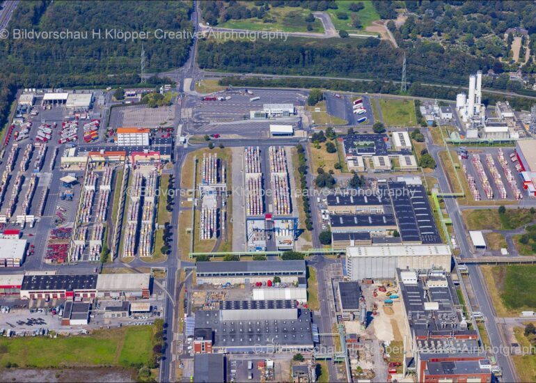 Luftbild Technische Anlagen im Industriegebiet Chempark Dormagen