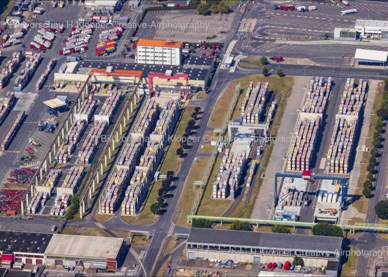 Luftbild Technische Anlagen im Industriegebiet Chempark Dormagen