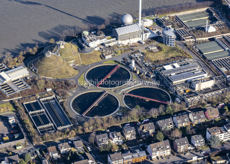 Luftbild Kläranlage in Bonn im Bundesland Nordrhein-Westfalen, Deutschland