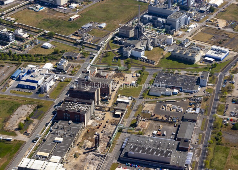 Luftbild Technische Anlagen im Industriegebiet Chempark Dormagen im Ortsteil Chorweiler in Köln im Bundesland Nordrhein-Westfalen