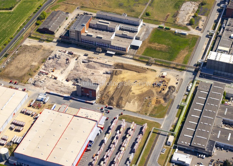 Luftbild Abrißfläche und Rückbau in Dormagen 