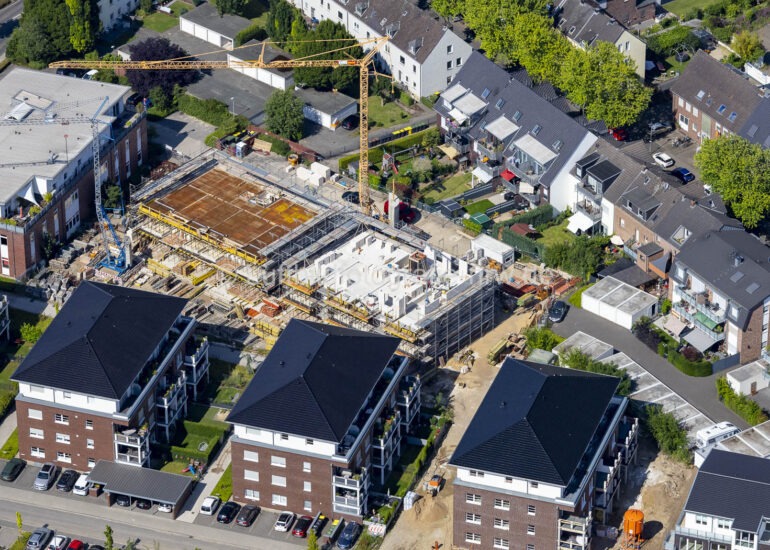 Luftbild Wohngebiet der Mehrfamilienhaussiedlung in Kempen