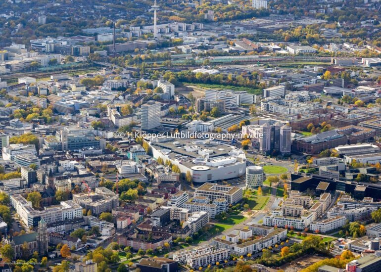 Luftbild Einkaufszentrum Limbecker Platz in Essen im Bundesland Nordrhein-Westfalen