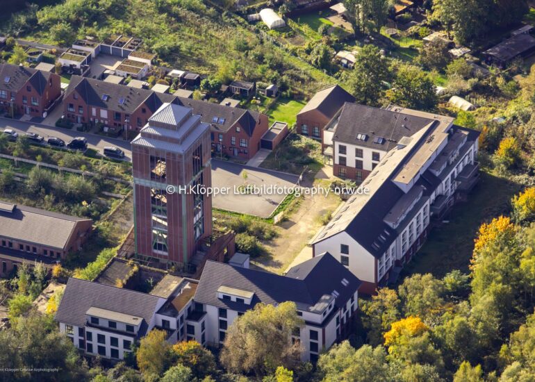 Luftbildfotografie Wohngebiet der Mehrfamilienhaussiedlung Münzstraße/Zum Dörnbusch auf dem Gelände des ehemaligen 
