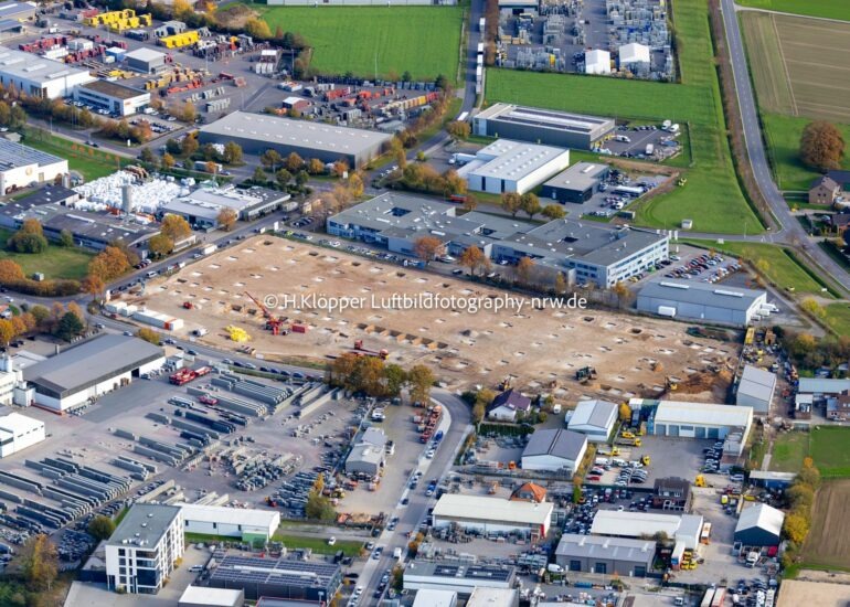 Luftbild Gewerbegebiet in Viersen im Bundesland Nordrhein-Westfalen, Deutschland