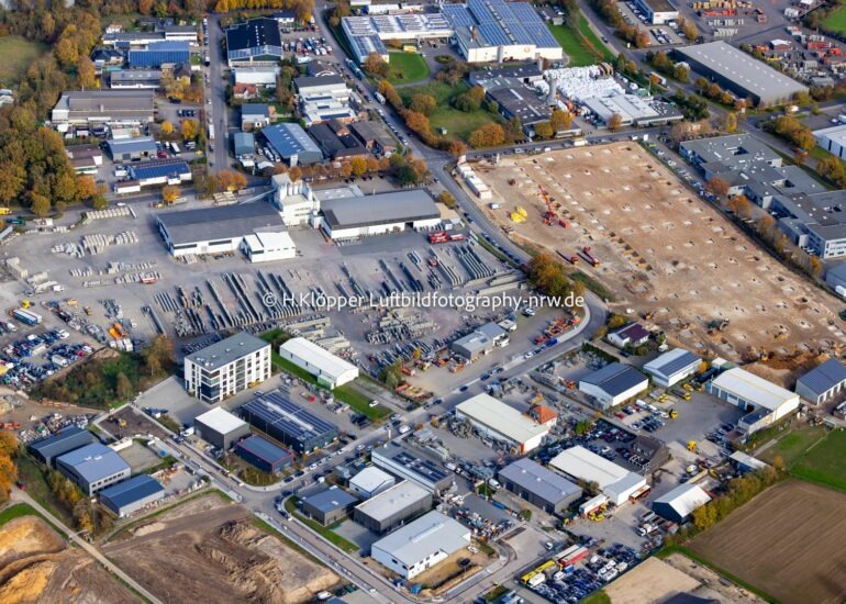 Luftbild Gewerbegebiet in Viersen im Bundesland Nordrhein-Westfalen, Deutschland