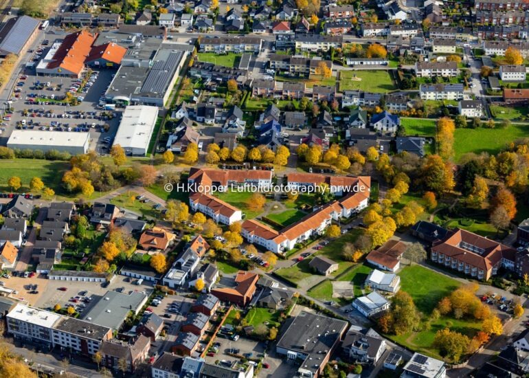 Luftbild Innenstadtbereich im Stadtgebiet an der Straße An der Kull in Wegberg im Bundesland Nordrhein-Westfalen, Deutschland