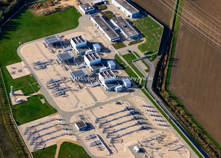 Luftbild Technische Anlagen zur Gas- Versorgung 