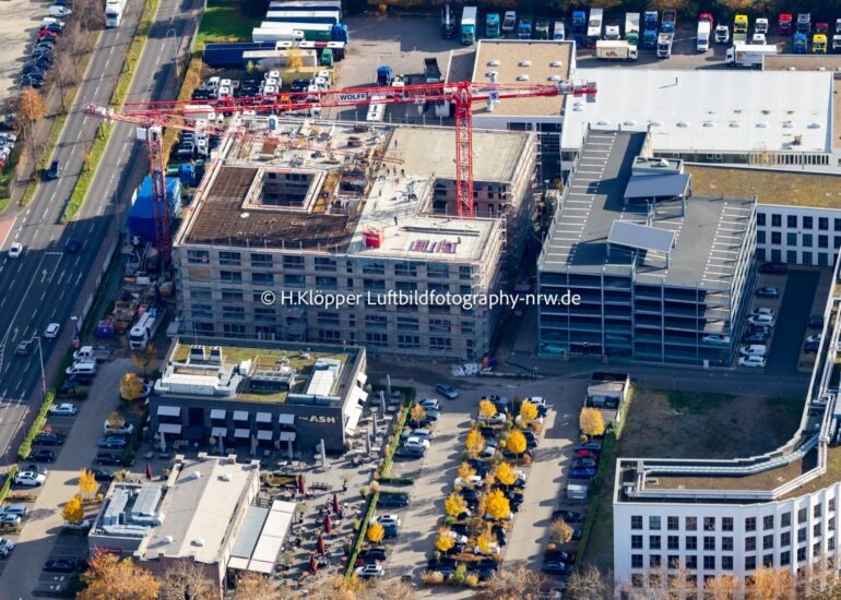 Luftbildfotografie Neubau eines Büro- und Geschäftshauses 