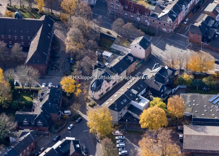 Luftbildfotografie Stadtansicht vom Innenstadtbereich in Alsdorf im Bundesland Nordrhein-Westfalen, Deutschland