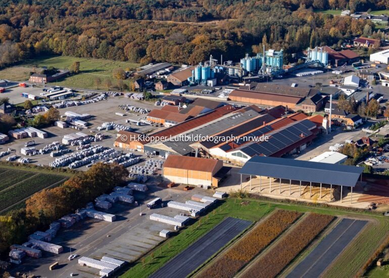 Luftbildfotografie Industrie- und Gewerbegebiet an der Stiegstraße in Brüggen im Bundesland Nordrhein-Westfalen, Deutschland