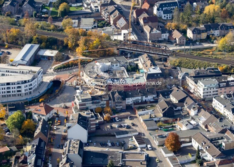 Luftbild Sanierung eines Gebäudekomplexes in Herzogenrath im Bundesland Nordrhein-Westfalen, Deutschland