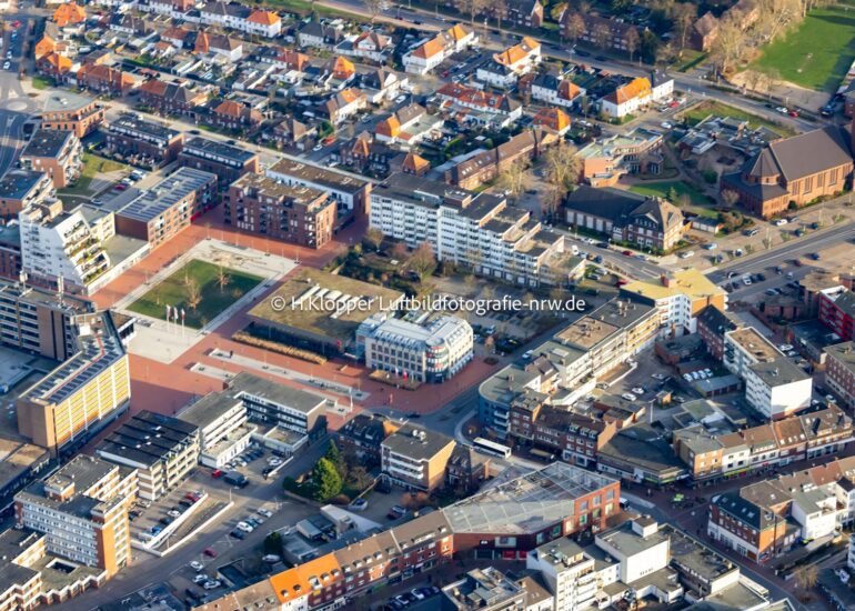 Luftbild Stadtzentrum im Innenstadtbereich in Kamp-Lintfort