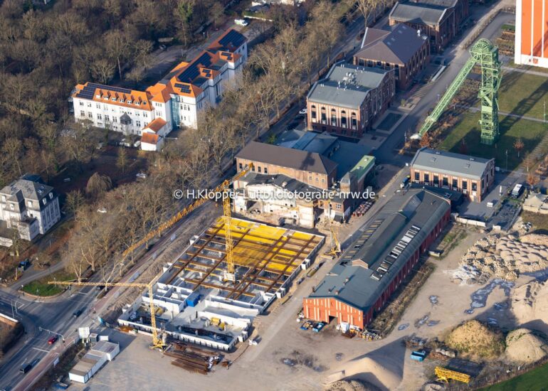 Luftbildfotografie Baustelle zum Neubau eines Seniorenzentrums 