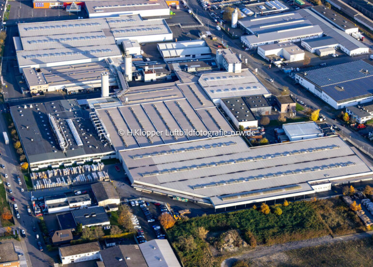 Gewerbegebiet in Moers im Bundesland Nordrhein-Westfalen, Deutschland