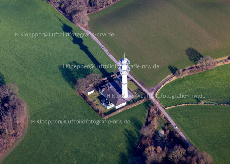 Luftbild Fernmeldeturm und Fernsehturm in Düsseldorf