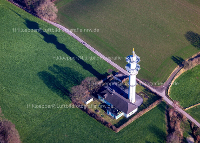 Luftbild Fernmeldeturm und Fernsehturm in Düsseldorf