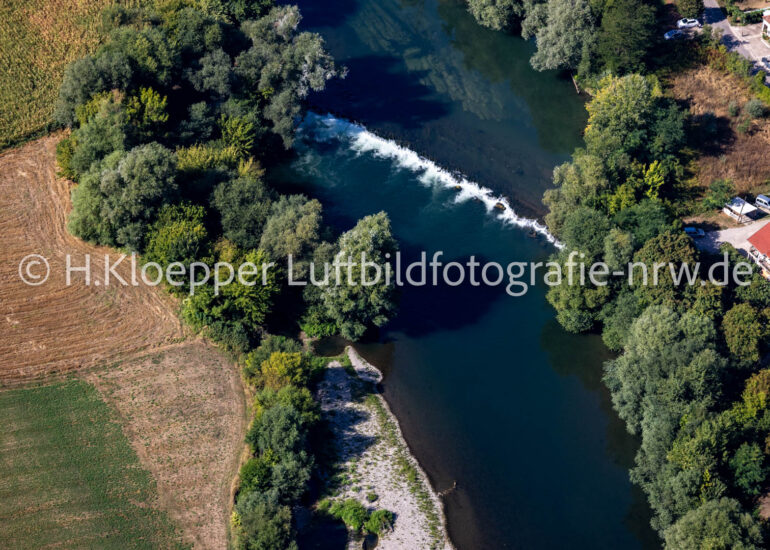 Luftbild Uferbereiche am Flußverlauf 