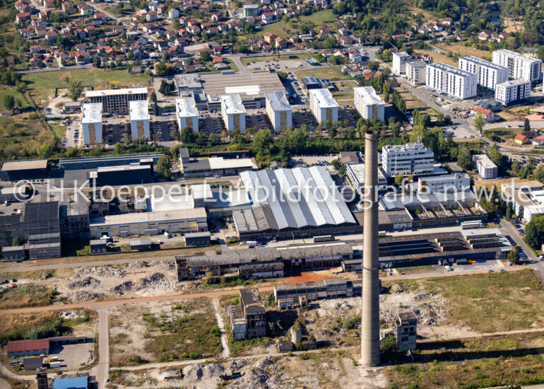 Luftbild Entwicklungsgebiet und Bauland- Brache an der Straße Vladislava Skarica, Petra Velikog in Banja Luka in Republika Srpska, Bosnien und Herzegowina
