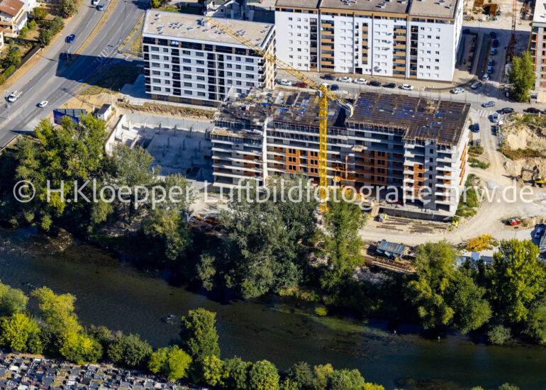 Luftbild Neubau Hochhaus- Gebäude im Wohngebiet in Banja Luka in Republika Srpska, Bosnien und Herzegowina