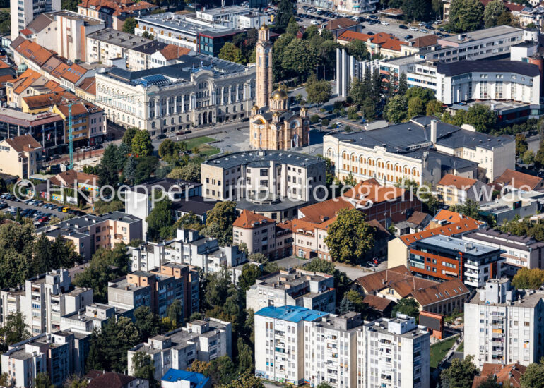 Luftbild Kirchengebäude der Kathedrale 
