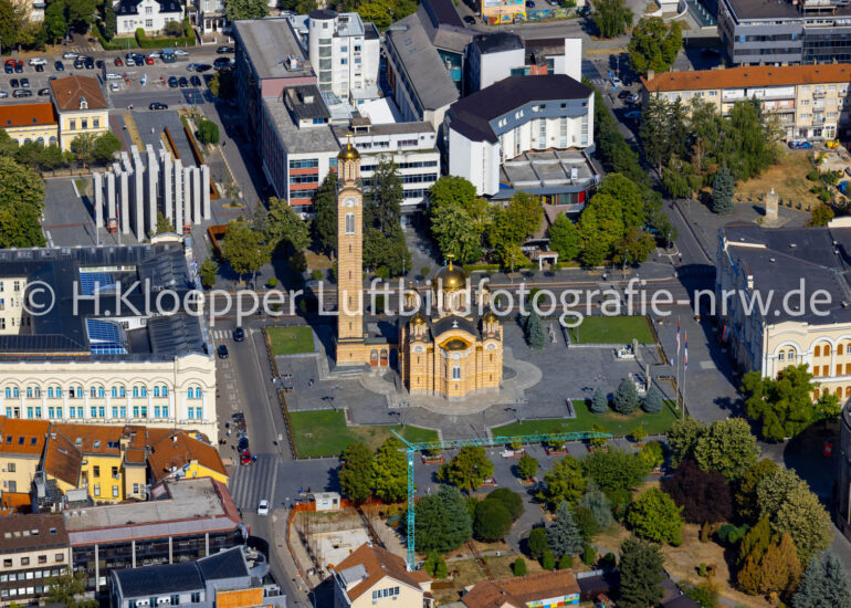 Luftbild Kirchengebäude der Kathedrale 