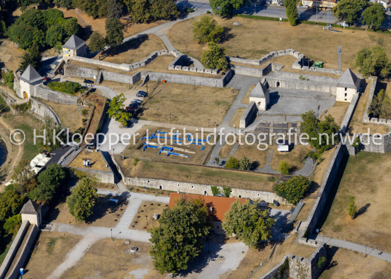 Luftbild Fragmente der Zitadelle- Festungsanlage 