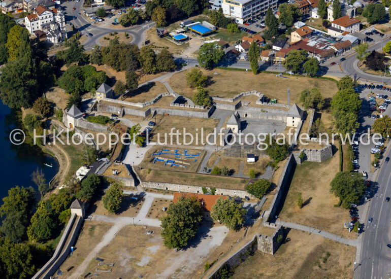 Luftbild Fragmente der Zitadelle- Festungsanlage 