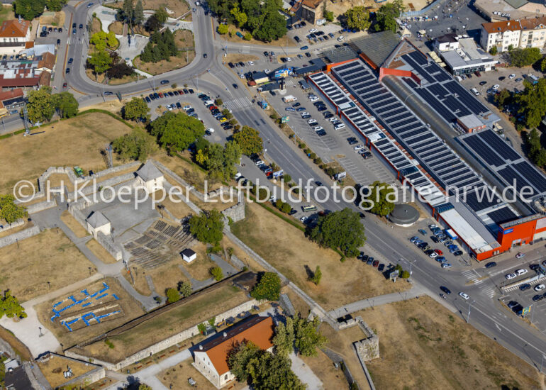 Luftbild Fragmente der Zitadelle- Festungsanlage 