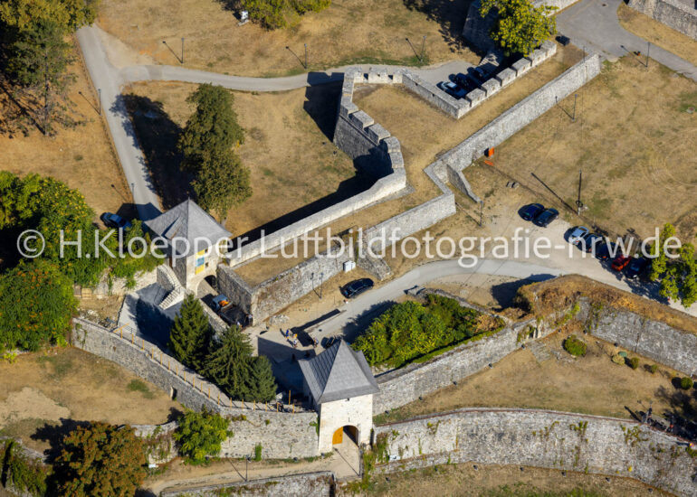 Luftbild Fragmente der Zitadelle- Festungsanlage 