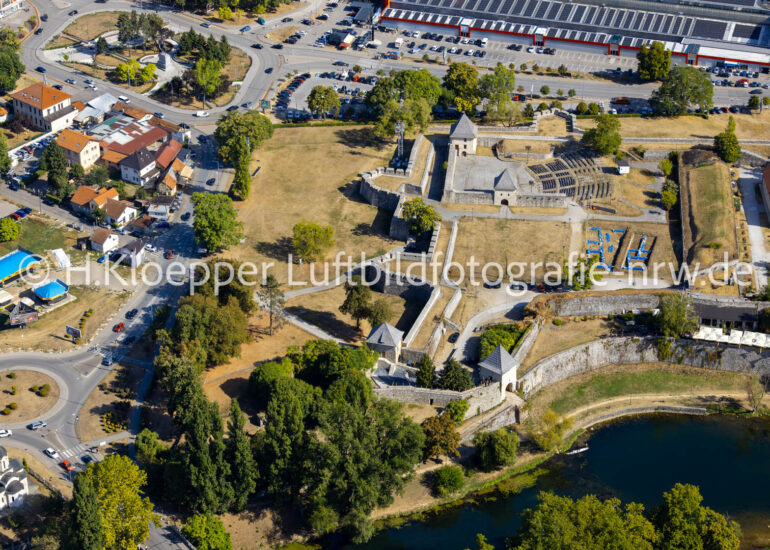 Luftbild Fragmente der Zitadelle- Festungsanlage 