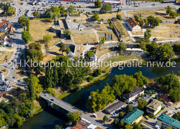Luftbild Fragmente der Zitadelle- Festungsanlage 