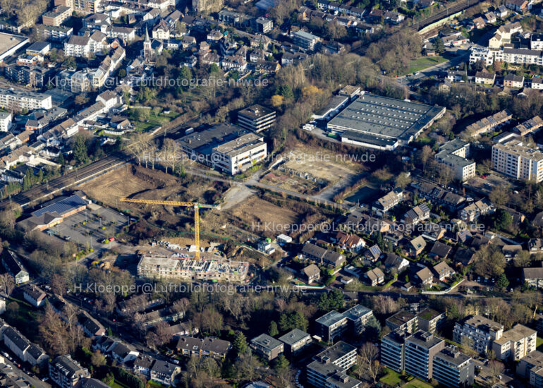 Baustellen zum Neubau eines Stadtquartiers 